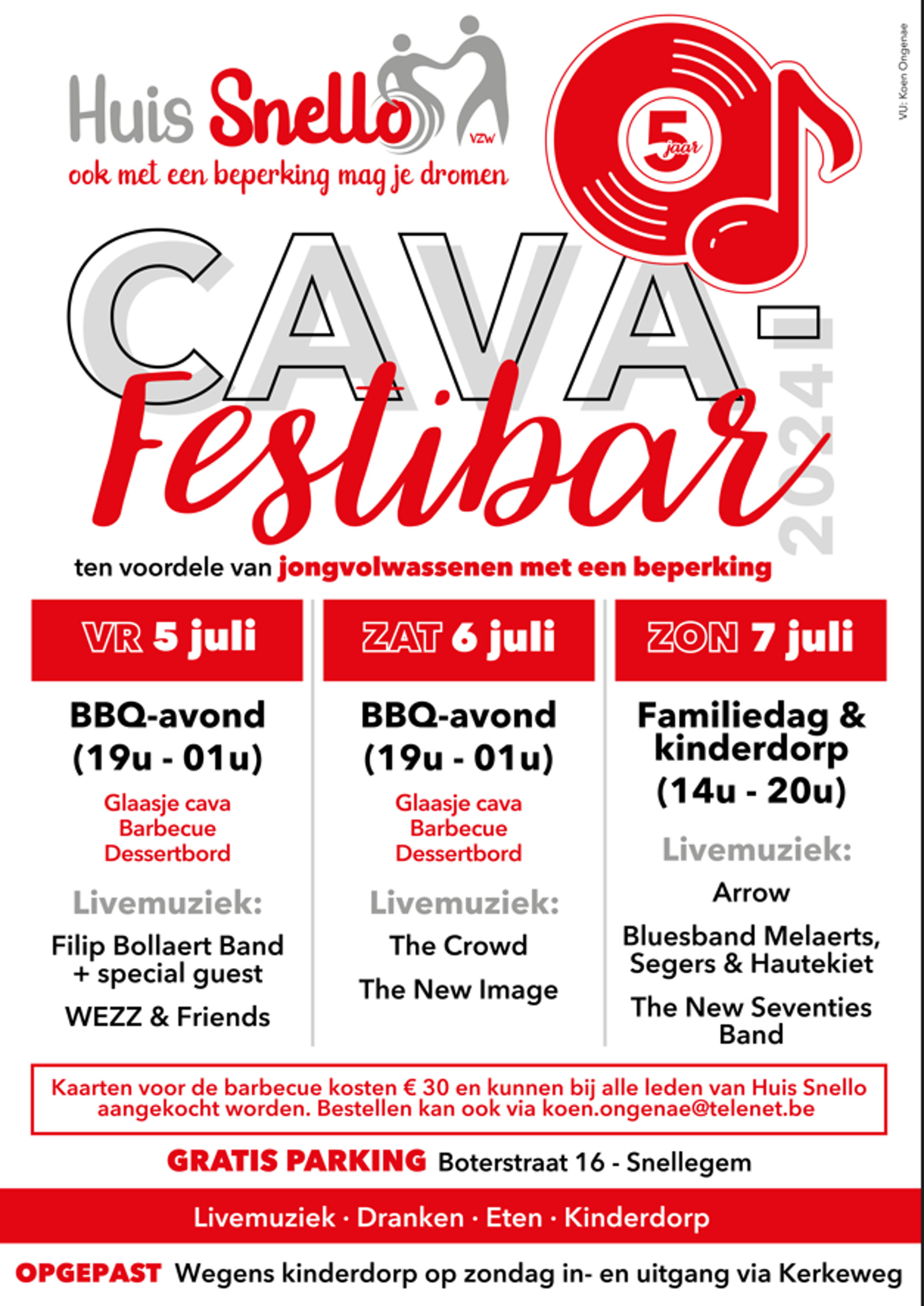 Save the date | 5de editie Cava-Festibar Huis Snello